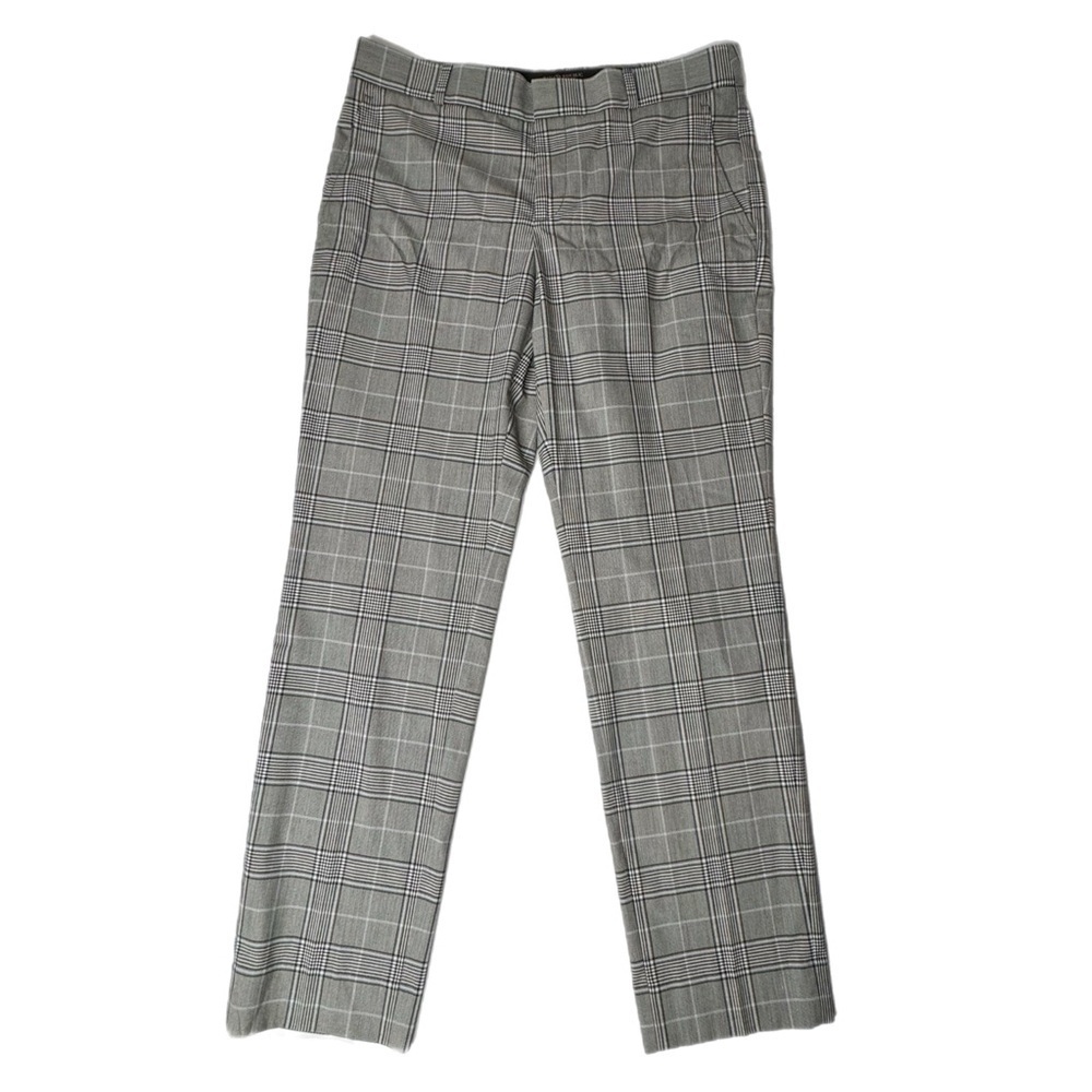 Banana Republic RyanWool Grey Plaid Business Office Trousers size 4s
